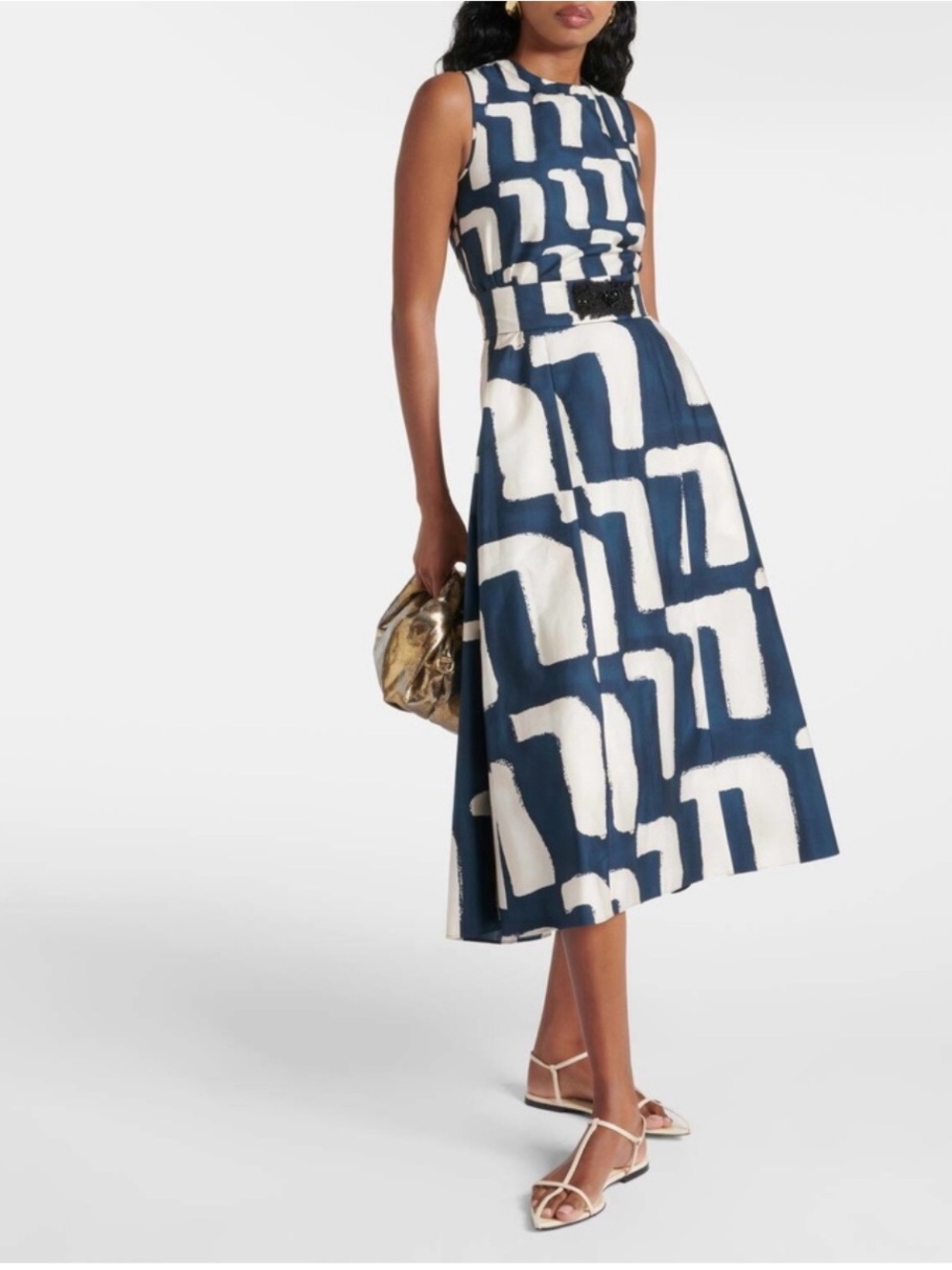 Max Mara-'S Max Mara printed cotton poplin midi dress 6 - Picture 2 of 15